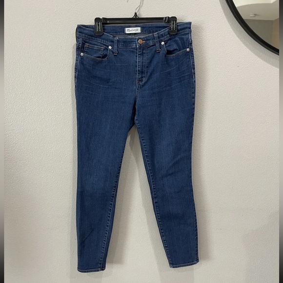 Women's Madewell High Riser Skinny Blue Jeans Size 32 x 27 inseam - Picture 1 of 10